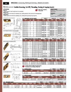 C6-PV Nikcole 55-542-340 SG-Standard Carbide Grooving & Cut-Off Insert-Grade 