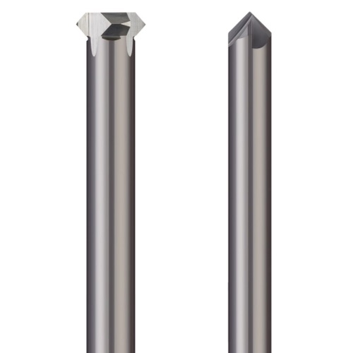 0.175 Length of Cut Solid Carbide Tool 0.070 Tip Diameter Micro 100 CS-375-082 Double End Countersink & Chamfer Tool 6 Flute 82° Included Angle 2.5 Overall Length 3/8 Shank Diameter 0.175 Length of Cut Solid Carbide Tool 0.070 Tip Diameter Micro 100 CS-375-082 Double End Countersink & Chamfer Tool 6 Flute 82° Included Angle 2.5 Overall Length 3/8 Shank Diameter