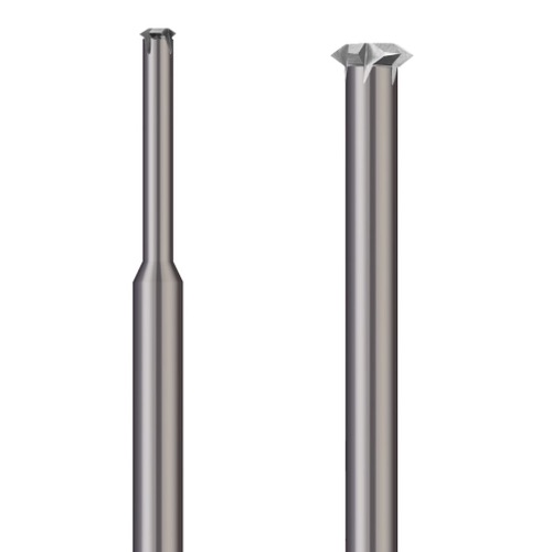 Micro 100 SRM-025-100 Round Blank 100 mm Overall Length Solid Carbide Tool Metric Dimensions 2.5 mm Shank Diameter 