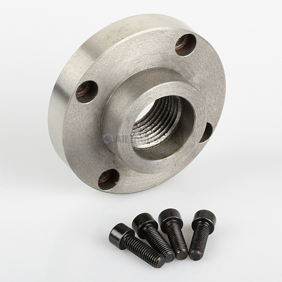 All Industrial 47870 | Threaded Back Plate Adapter 4" 4-Hole 1-1/2"-8 for Lathe Chucks